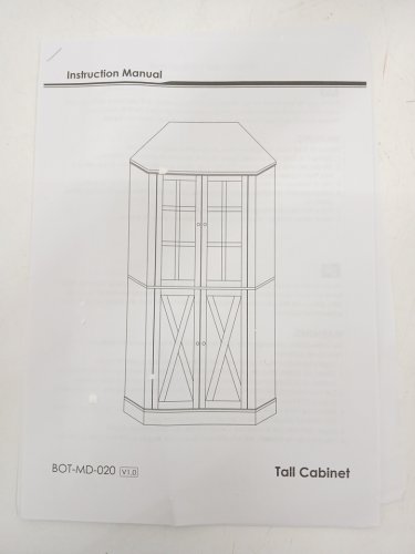 Botlog Tall Corner Cabinet  with 6 Shelves - 67" x 32.7" - White (model:BOT-MD-020) image 9