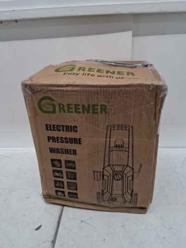 greener electric high-pressure washer with soap cannon and 23FT outlet hose - 2.4gpm - 4000PSI - Black/Blue (model: C5) image 2