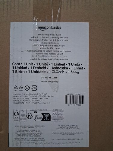 AmazonBasics Hardside Spinner roller Travel Luggage Suitcase - 30" - black image 3