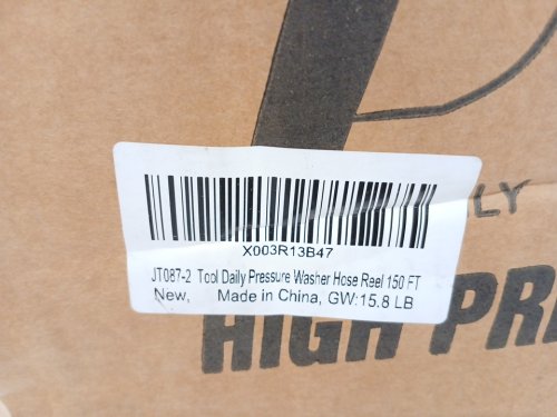 Tool Daily Pressure Washer Hose Reel - 150 FT - black (model: JT087-2) image 6
