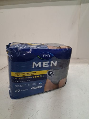 20PK TENA MEN PROTECTIVE UNDERWEAR - MAXIMUM ABSORBENCY - LARGE - grey image 2