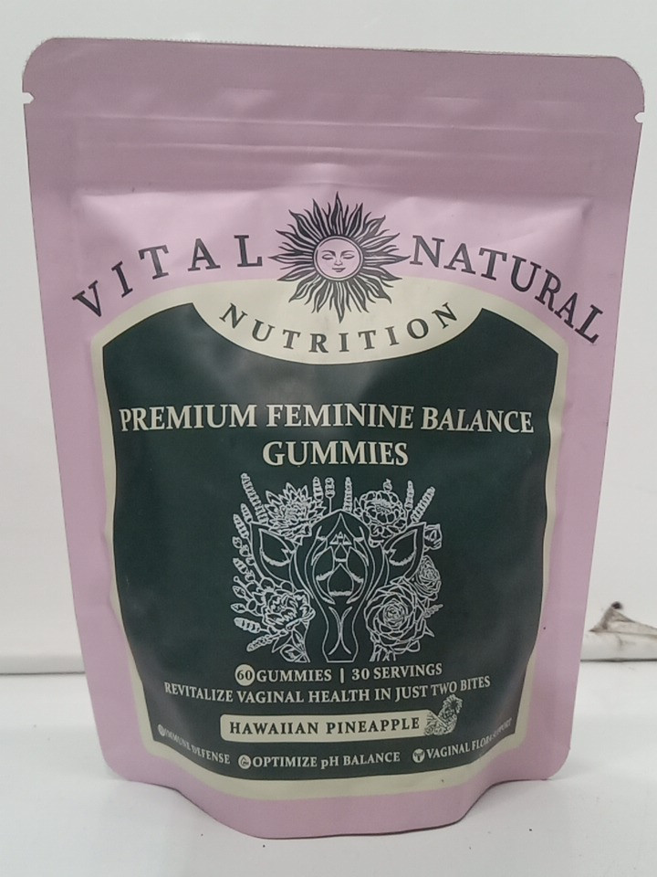 (60 Gummies) Vital Source Nutrition -  Premium Feminine Balance Gummies - revitalize vaginal health  - hawaiian pinEapple image 3