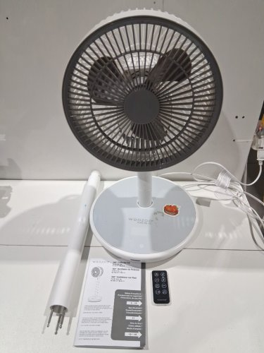 Woozoo 360° Pedestal 12-SPEED Air Circulator - ADJUSTABLE HEIGHT 21" TO 40" - WHITE (Model: STF-360DC/1747373) image 3
