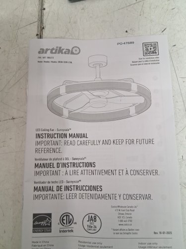 Artika Sunnyvale Ceiling fan - 28" - black (model: 1806313 / 28fan-suvr-c1bl) image 6