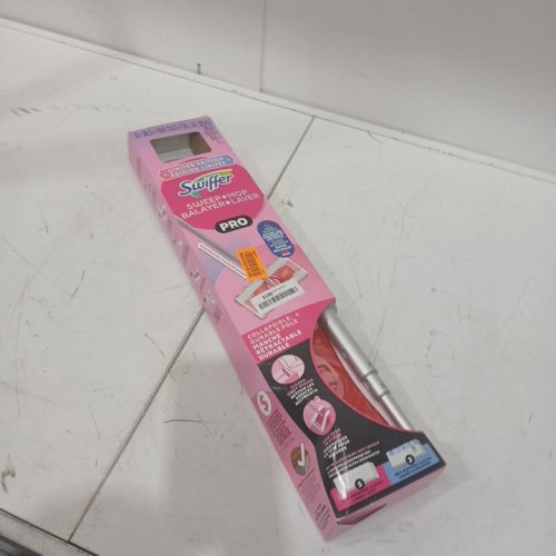 swiffer sweep and mop pro with 5 dry/3 wet pads - pink (model: 030772213568) image 2