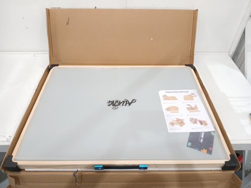ALL4JIG Tilting and Rotating Puzzle Board with Lazy Susan and Cover - 1500 piece puzzle cap - 25" x 34" - Brown image 3