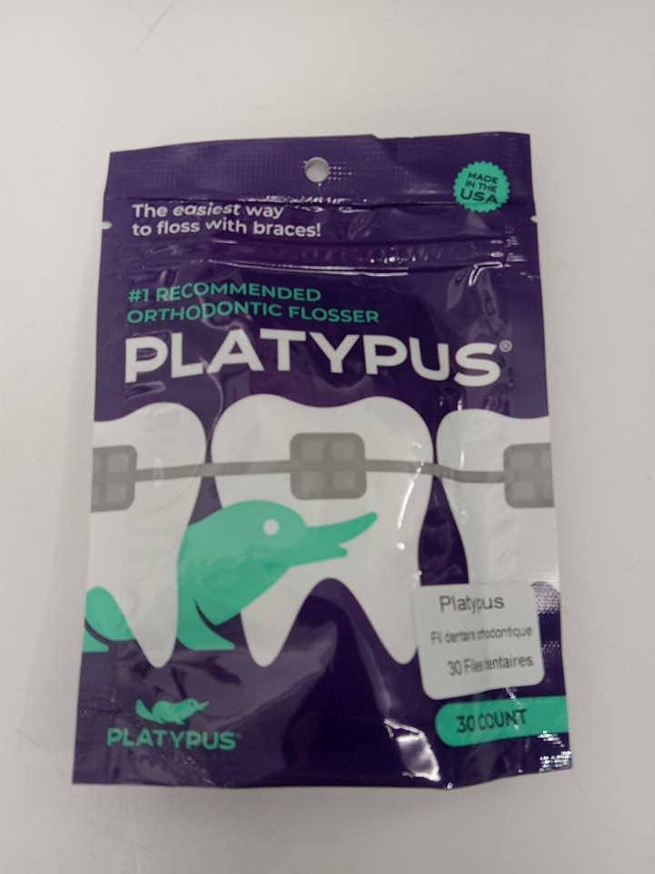 10 (30PK) Platypus Orthodontic Shred Resistant Biodegradable Flossers (vegan) - Unflavored image 3