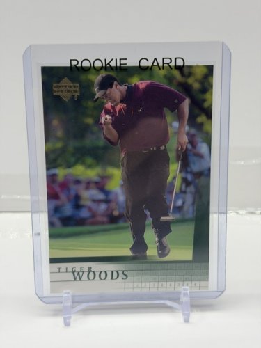 2001 Upper Deck Tiger Woods Rookie card image 3