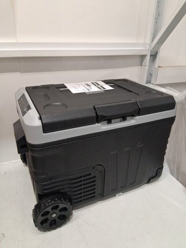 EUHOMY PORTABLE CAR REFRIGERATOR WITH WHEELS - 12V, 35L CAPACITY - BLACK (MODEL: CF003-35BL-caeh) image 3
