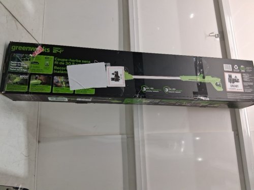 GREENWORKS 12" CORDLESS STRING TRIMMER - 24V - BATTERY AND CHARGER INCLUDED - GREEN (MODEL: 2128502) image 2