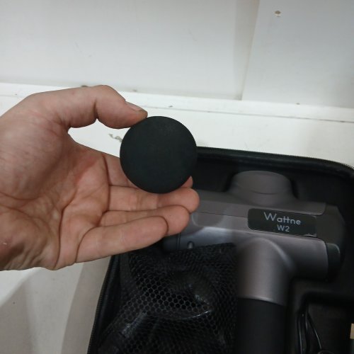 WATTNE MASSAGE DEEP TISSUE PERCUSSION MASSAGE GUN WITH ASSORTED ATTACHMENT HEADS - CARBON (MODEL: W2/RC-MG-010) image 5