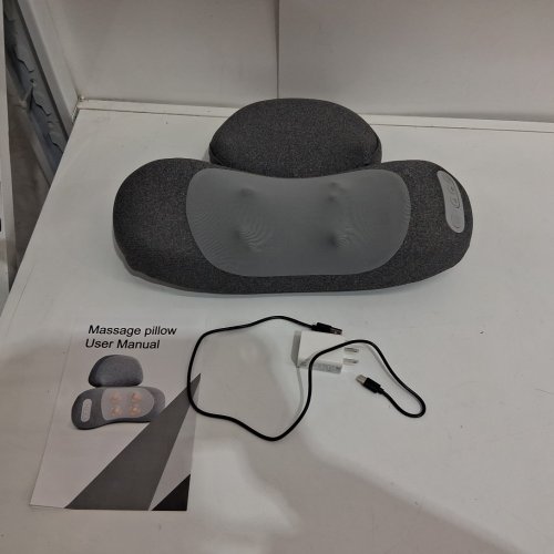 3-IN-1 ELECTRIC Massage Neck Pillow with Heat, Deep Tissue Relief, & Cervical Memory Foam Support - Grey image 4