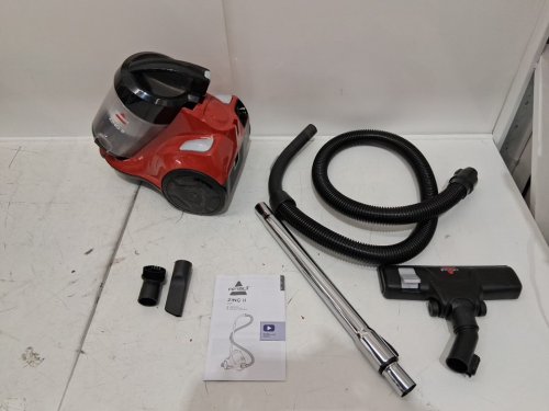 BISSELL ZING II BAGLESS CANISTER VACUUM CLEANER WITH CREVICE TOOL - RED/BLACK (MODEL: 21565) image 4