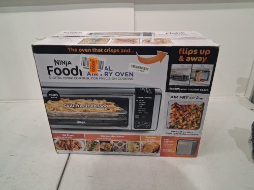 NINJA FOODI 8-IN-1 DIGITAL FLIP-AWAY AIR FRY OVEN - STAINLESS STEEL - (SP101C) image 2