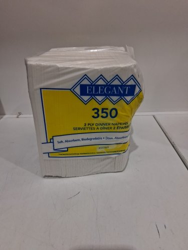350PK ELEGANT 2-PLY DINNER NAPKINS - 16" X 16" - WHITE (MODEL: 322069) image 2
