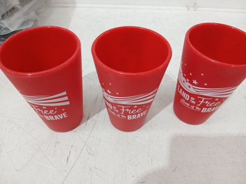 3pk Bps Silipint silicone microwave & dishwasher- safe Drinkware - 16oz - red image 3