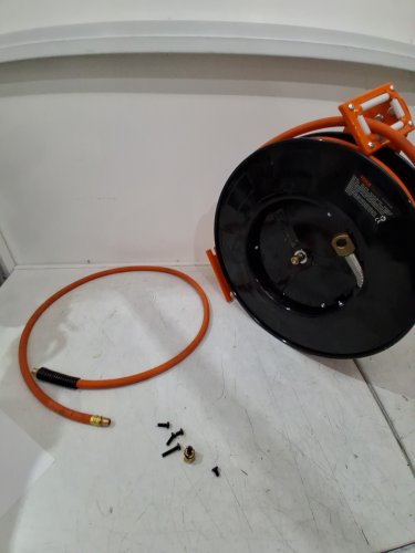Retractable Air Hose & REEL - 300 PSI - 5FT LEAD IN - 1/2'' X 50FT - ORANGE/BLACK (MODEL: NT-A30) image 3