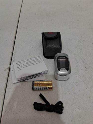 torontek Medical-Grade Pulse Oximeter with case - 6 Display Modes, Heart Rate & Oxygen Monitor, Adjustable Brightness, Alarm, Rotatable OLED Display - black/white (model: l12) image 3
