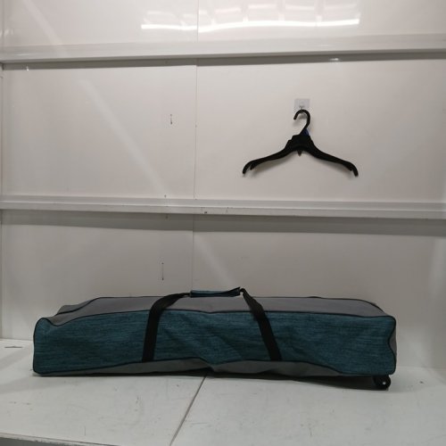MACSPORTRS Collapsible large portable folding hammock with removable canopy - 250LBS Max - 88.75" x 26" x 40" - Turquoise/Grey - (Model: H806S-201) image 2