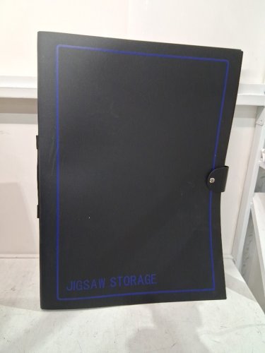 all4jig 20-puzzle jigsaw storage sleeve folder keeper organizer - 29" x 21" - black image 3