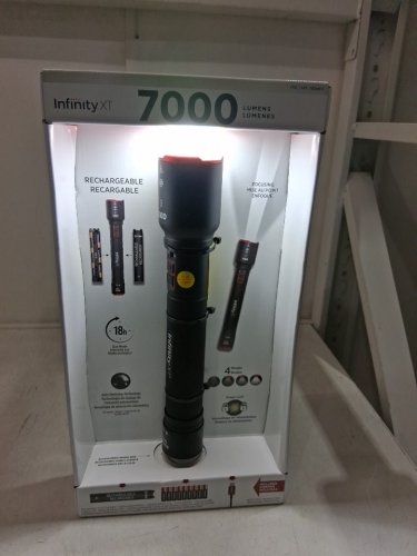 INFINITY X1 RECHARGEABLE BATTERY OPERATED FLASHLIGHT - 7000LM - BLACK/RED (MODEL: 1806405) image 3