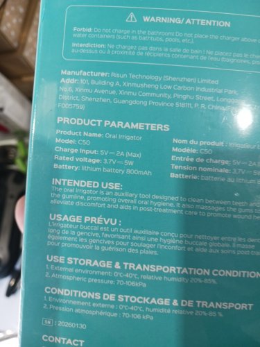 COSLUS ORAL WATER IRRIGATOR WITH FIVE TIPS - black - (model:c50) image 3