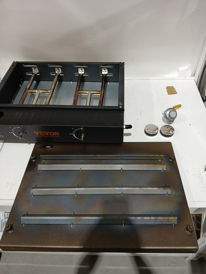 vevor desktop propane griddle - 24" x 8" x 18" - black (model: g2327) image 6