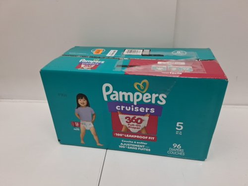 96PK PAMPERS PULL ON CRUISERS 360° 100% leakproof DISPOSABLE BABY DIAPERS - SIZE 5 (27LBS+) image 2