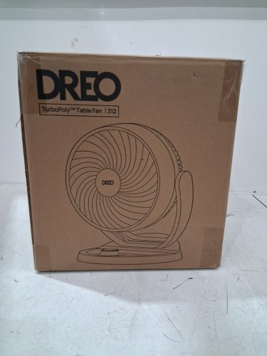 DREO portable table top air circulator fan - 9" round - 70ft tong flow - 28db low noise - 3 speed - 120° adjustable tilt - white (model: dr-haf002) image 5