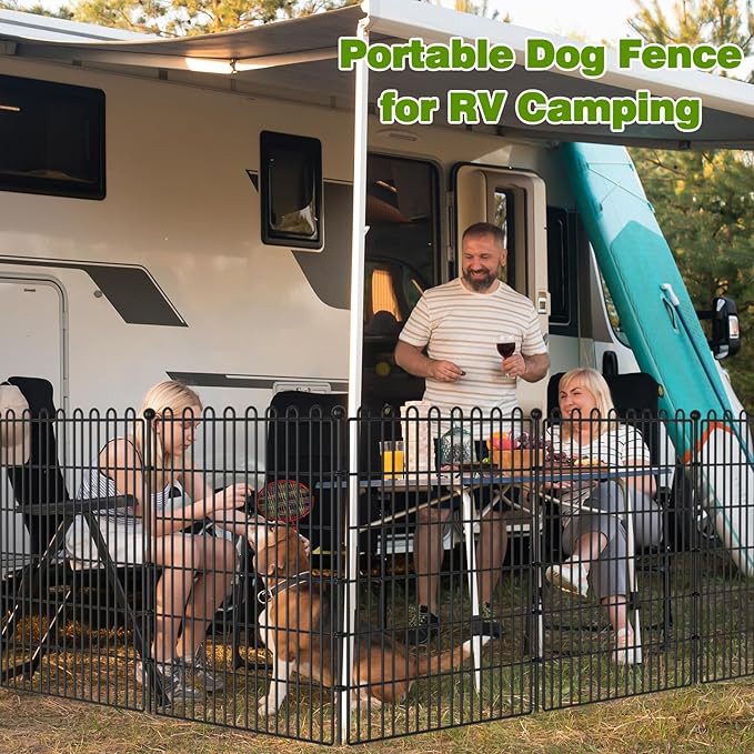 10pk outdoor Animal Barrier/lanscape Fence - 40" x 23.6ft - black (Model: HB-40in10P) image 4
