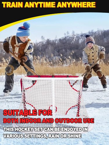 Kasifei mini steel hockey net with shooter tutor - 30" x 20" - red  (model: B0D9XRX15J) image 3