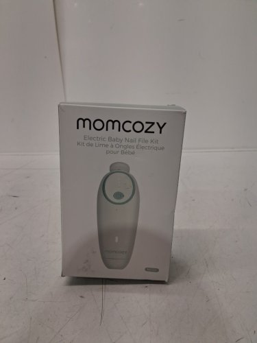 momcozy rechargeable electric gentle baby nail trimmer - white/green (model: NC02) image 2