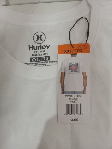 Men's hurley Crew Neck T-Shirt - XXL - white (style: 1666614) image 2