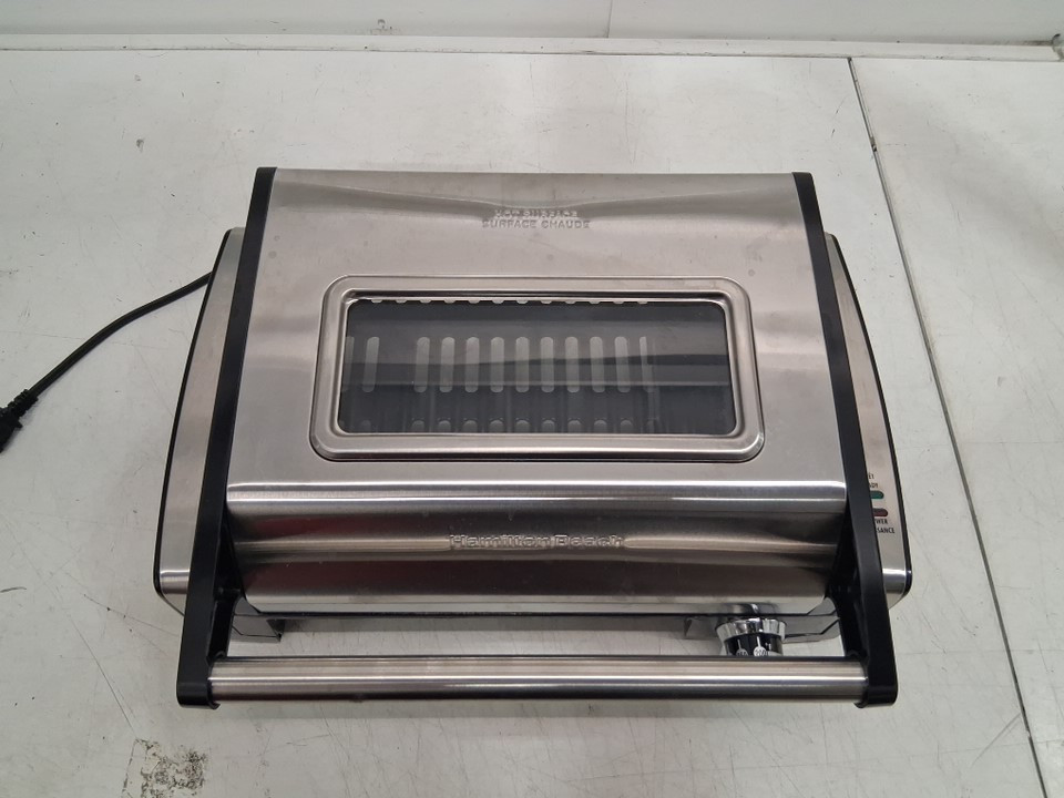 HAMILTON BEACH FLAVOUR SEARING SMOKELESS ELECTRIC GRILL - STAINLESS STEEL (MODEL: 25361C) image 4