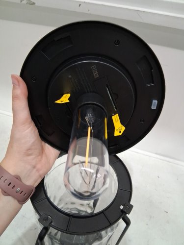sun soaked creations solar vintage style hangable/table table lantern - black (model: 1618047) image 4
