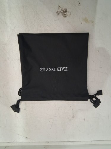 3 JERDON Hair Dryer Bag with Drawstring - 12" X 12" - BLACK (MODEL: JHDB12BK) image 3