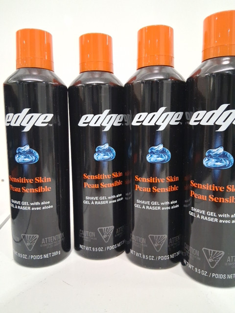 4PK MEN'S EDGE SENSITIVE SKIN SHAVE GEL WITH ALOE - 269G EACH image 2