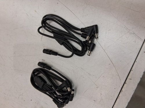 2PK VOLTKARE 4 WAY DC SPLITTER 1 FEMALE TO 4 MALES ADAPTER POWER CORD -5.5MM 12 V - BLACK image 3