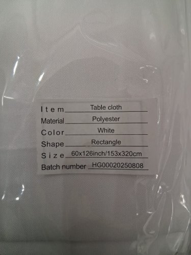10PK LUMAYCENS Washable TableclothS - 60" x 126" - white image 5