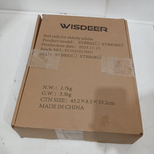 WISDEE Bed Rails for Elderly Adults Safety with Motion Sensor Light & Storage Pouch - 22" x 33" - white (model:‎STBR08) image 4