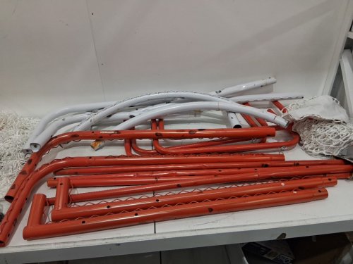 Winnwell Steel Street Hockey Net with Backstop - 72" - Red / White (Model: HN72PF2015S18-BS) image 10