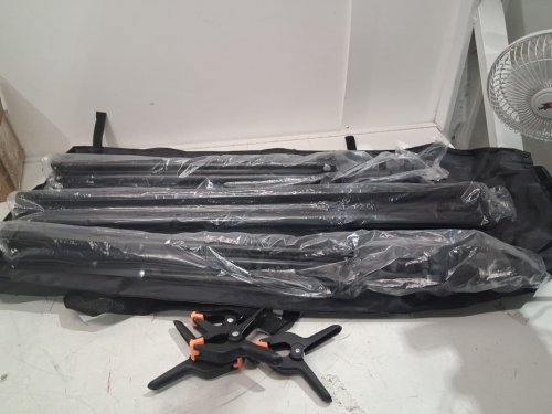 DURAMEX STUDIO PHOTO BACKDROP STAND KIT with carry storage case - 7FT x 10FT - BLACK (MODEL: 80-081) image 4