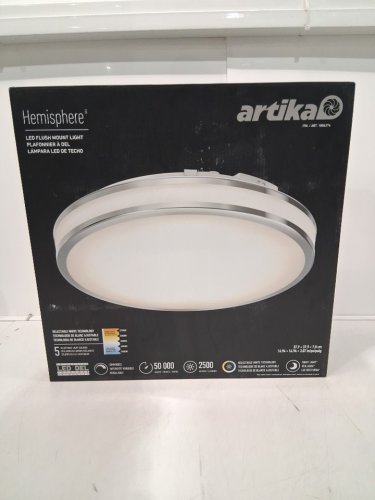Artika Hemisphere Flush Mount Light with 5 SELECTABLE LIGHT COLOURS 2700K/3000K/3500K/4000K/5000K - 2500LM - 15" - CHROME (MODEL: 1806274/FM-HM5C-C1CR) image 2
