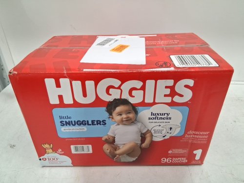 96PK HUGGIES LITTLE SNUGGLERS DISPOSABLE GENTLE SKIN PROTECTION BABY DIAPERS - SIZE 1 - DISNEY WINNIE THE POOH image 2