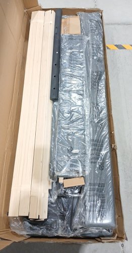 Giantex Upholstered Bed Frame with upholstered Crystal Tufted headboard - Queen - Grey (Model: HU10169GR) image 3