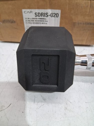 CAP Barbell Handle Hex Dumbbell - 20LBS - BLACK/chrome handle (model: SDRIS-020) image 3
