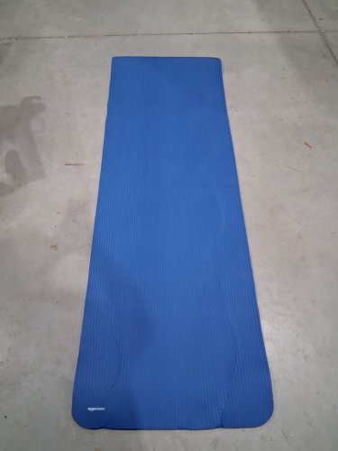 AMAZON BASICS THICK EXERCISE YOGA MAT WITH CARRY STRAP - 6ft X 2ft X 1/2" THICK - BLUE (model: YM2001) image 4