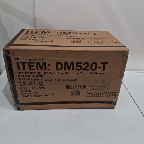 fdw hybrid Memory gel Foam Mattress - Twin - 8" Thick - White (Model: DM520-T) image 2