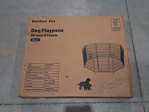 Gardner Pet Dog Playpen Heavy Duty pet cage - 32" - 8 Panels - BLACK (model: GP01I0224BK) image 3