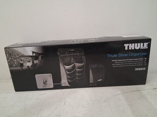 thule outdoor foldable travel shoe organizer with built in ventilation - 4"x 18"x 8" - black (model: 306925) image 2